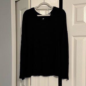 Long Sleeve Black Exercise Tee with Thumb Holes Danskin Now